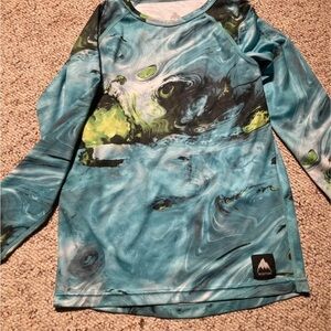 Burton Kids' Blue and Green Long Sleeve base layer ski/snowboard top
